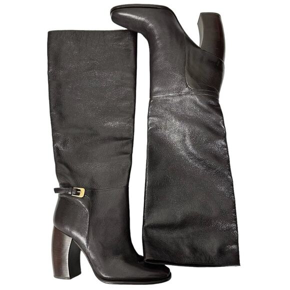 Tory Burch Black Heeled Boots - Picture 2 of 10